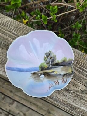 Noritake Vintage Scalloped Edge Decorative Dish